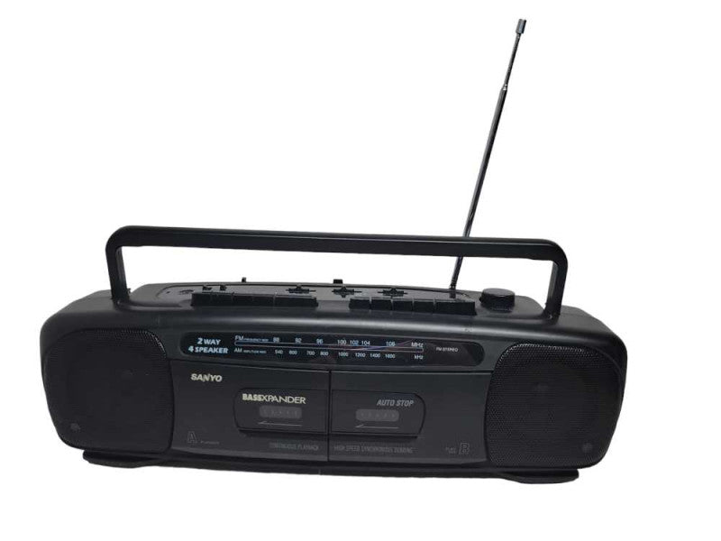 Sanyo MW-8011 - DUAL CASSETTE & RADIO PLAYER 2-Way 4-Speaker(READ) %