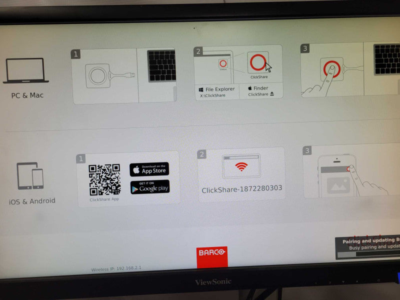 Barco ClickShare CSE-200 Wireless System w/ 1x Button, 2x Antenna, Power Adap Q_