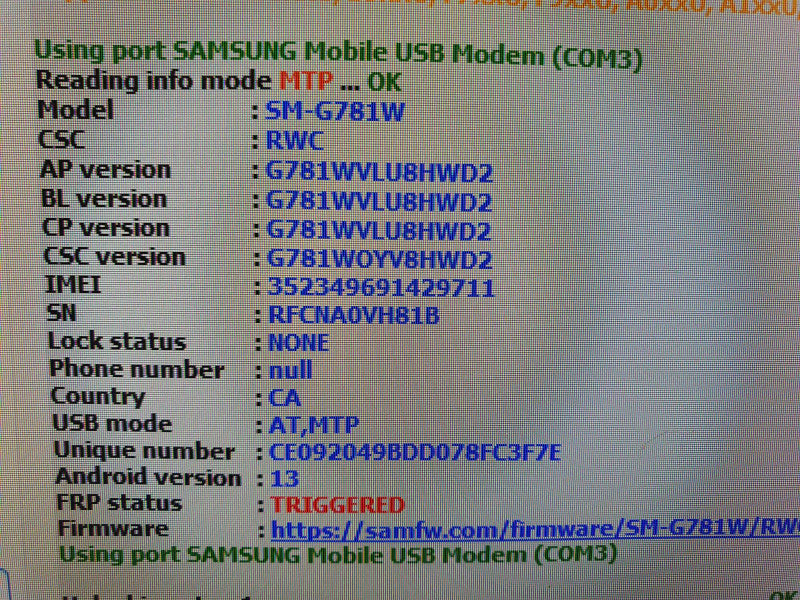 Samsung Galaxy S20 FE 5G SM-G781W Plz READ  -