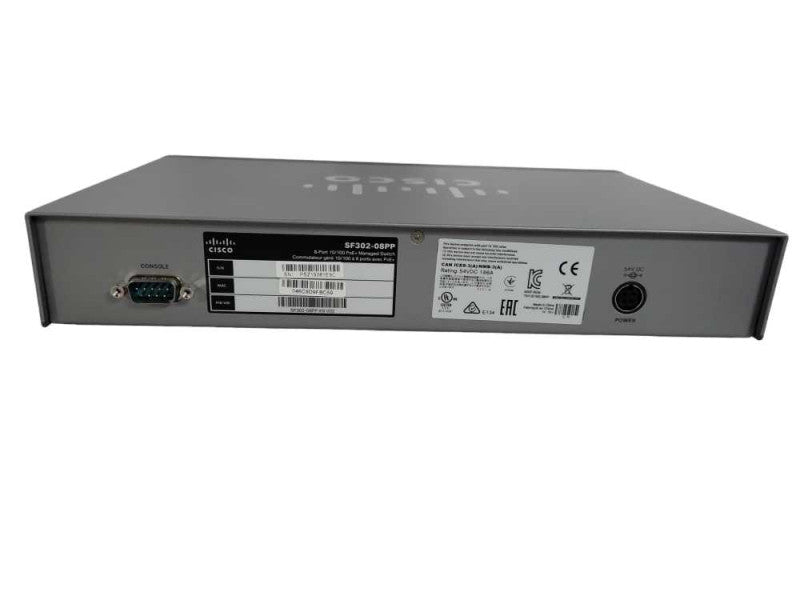 Cisco SF302-08PP 8-port 10/100 PoE+ Managed Network Switch + 2x SFP !