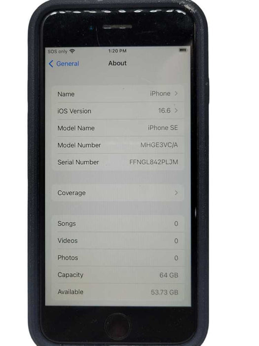 Apple iPhone SE 2020 64GB UNLOCKED , READ _