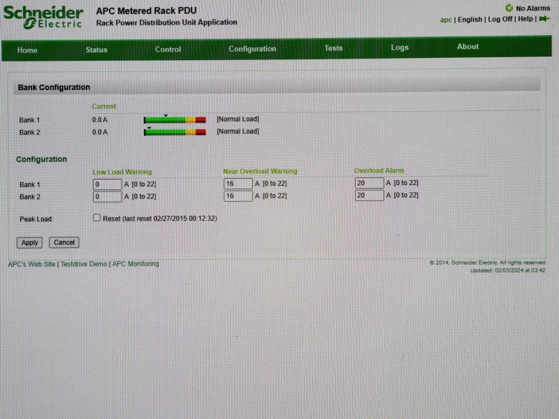 APC AP8841 Rack PDU, Metered, Zero U, 200V-240V Rack PDU _
