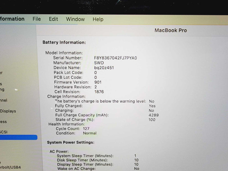 Apple Macbook Pro 2018 13\\" Core i5-8259U @ 2.6GHz 8GB DDR3 500GB SSD (