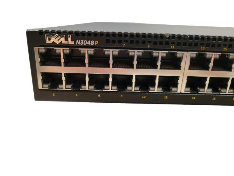 Dell N3048P 48 Port Gigabit PoE Network Switch 2x PSU, Factory reset !