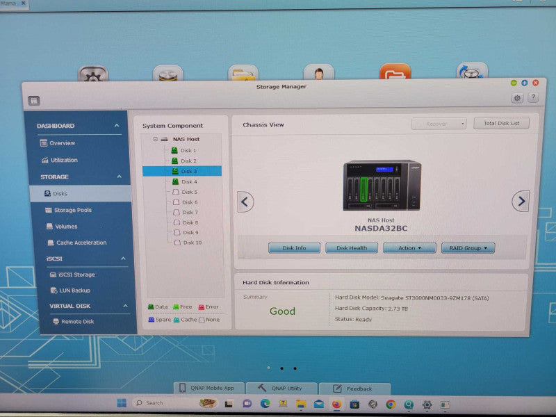 QNAP TS-1079 Pro 10 Bay Turbo NAS Server, 4x 3TB HDD, Factory reset, READ _