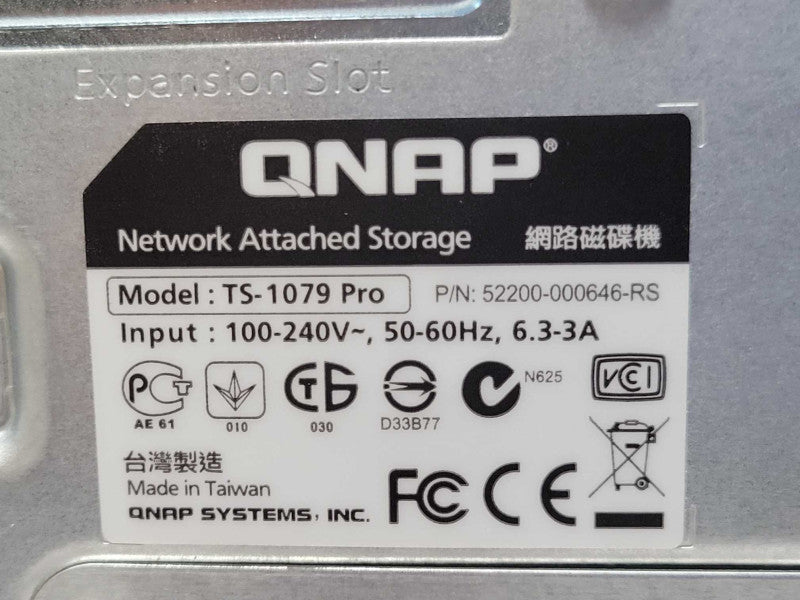 QNAP TS-1079 Pro 10 Bay Turbo NAS Server, 4x 3TB HDD, Factory reset, READ _