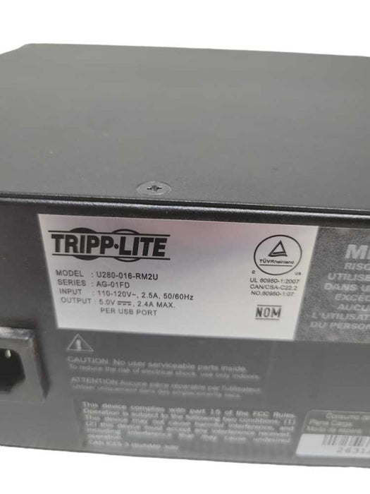 TRIPP-LITE U280-016-RM 16-Port 5V 2.4A USB Charging Station - Rack Mount %