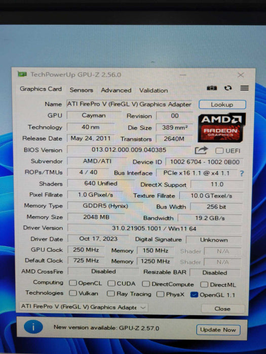 AMD ATI FirePro V7900 2GB GDDR5 Workstations PCl-E 2.0 x16 GPU !