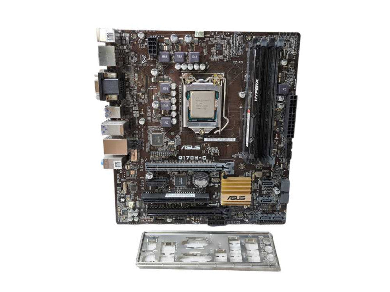 Asus Q170M-C Motherboard + Intel Core i7-6700 @ 3.40GHz HyperX 8GB DDR4  )