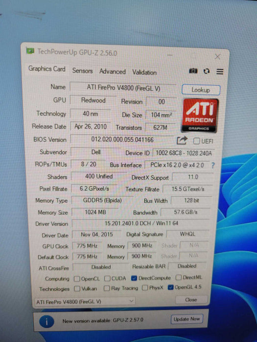 ATI FirePro V4800 1GB %