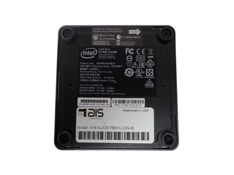 Intel BOXNUC8i7BEH1 i7-8559U 2.7GHz, 16GB, 256GB SSD w/ toshiba adapter _