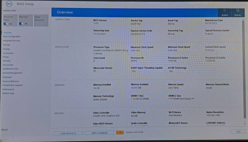 Dell OptiPlex 5090 USFF| i5-10500T @ 2.10GHz 16GB DDR4 512GB NVMe + 480GB SSD )
