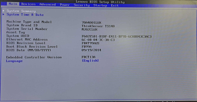 Lenovo ThinkServer TS140 | Xeon E3-1225 v3 @ 3.20GHz 16GB Ram No HDD/OS )