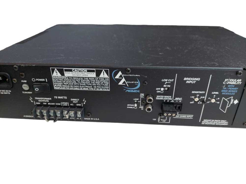 Architechural Acoustics Industrial by Peavey Power AmplifierModel: IPA 752 =