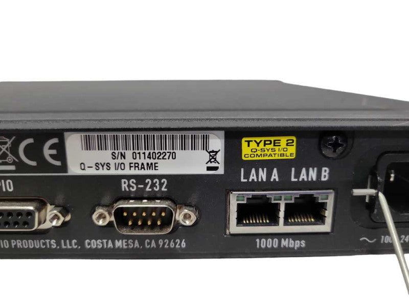 QSC Versatile Q-SYS I/O Frame Network Interface, READ _