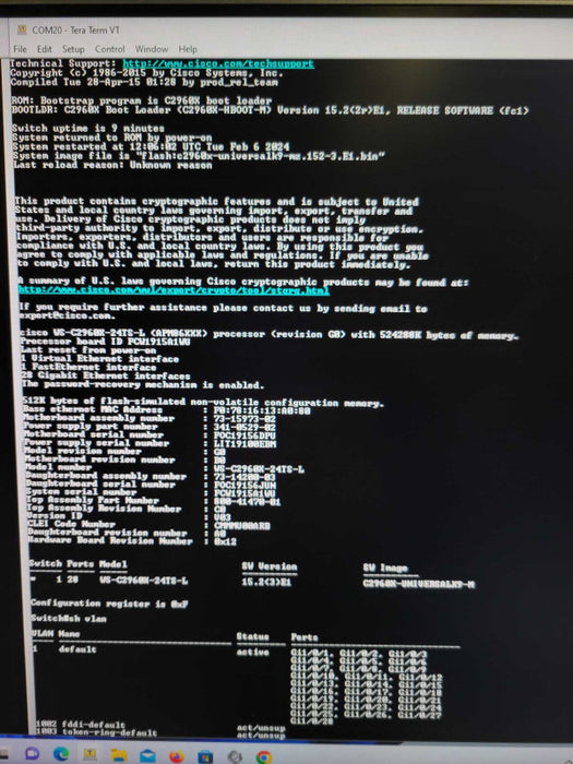 Cisco Catalyst 2960-X Series PoE Gigabit 24x ports WS-C2960X-24TS-L Q_