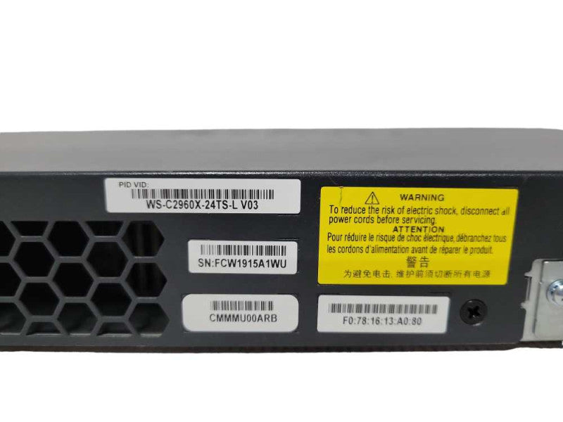 Cisco Catalyst 2960-X Series PoE Gigabit 24x ports WS-C2960X-24TS-L Q_