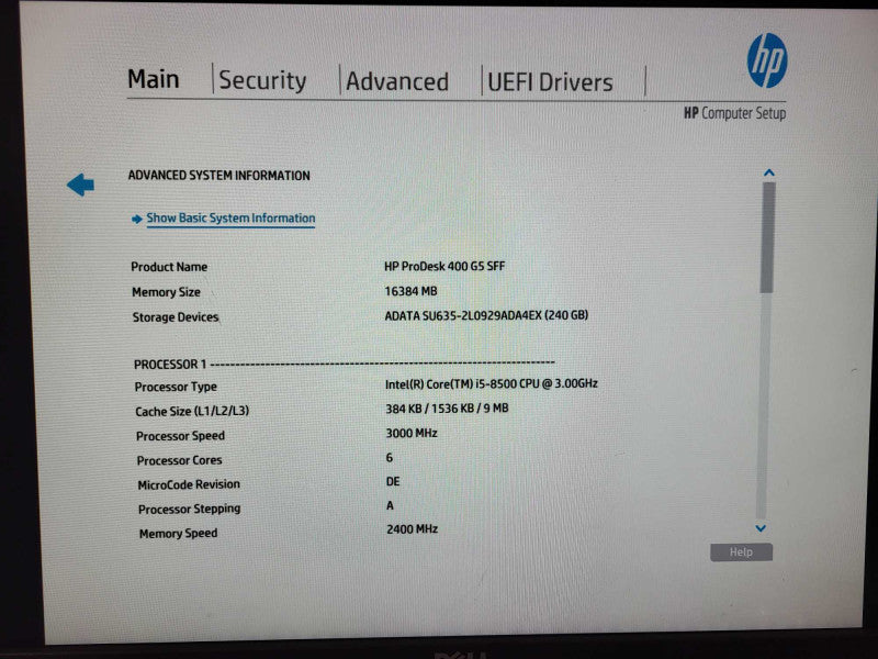HP ProDesk 400 G5 SFF Desktop | i5-8500 @ 3.00GHz 16GB DDR4 256GB SSD $