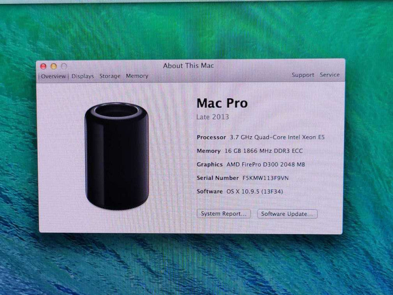 Mac Pro L-2013 Xeon E5-1620v2 16GB 250GB SSD FirePro D300 2GB SEE  _