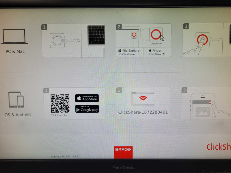 Barco ClickShare CSE-200 Wireless System w/ 1x Button, 2x Antenna, Power Adap Q_