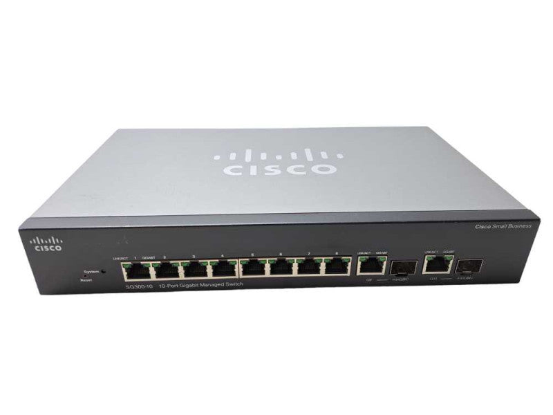 Cisco SG300-10 | 10-Port Gigabit Managed Switch | 2x miniGBIC )