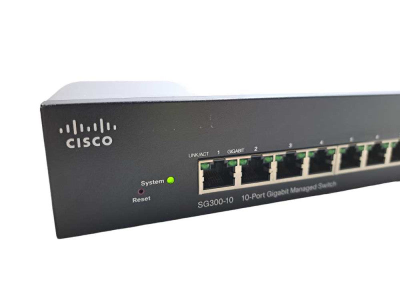 Cisco SG300-10 | 10-Port Gigabit Managed Switch | 2x miniGBIC )
