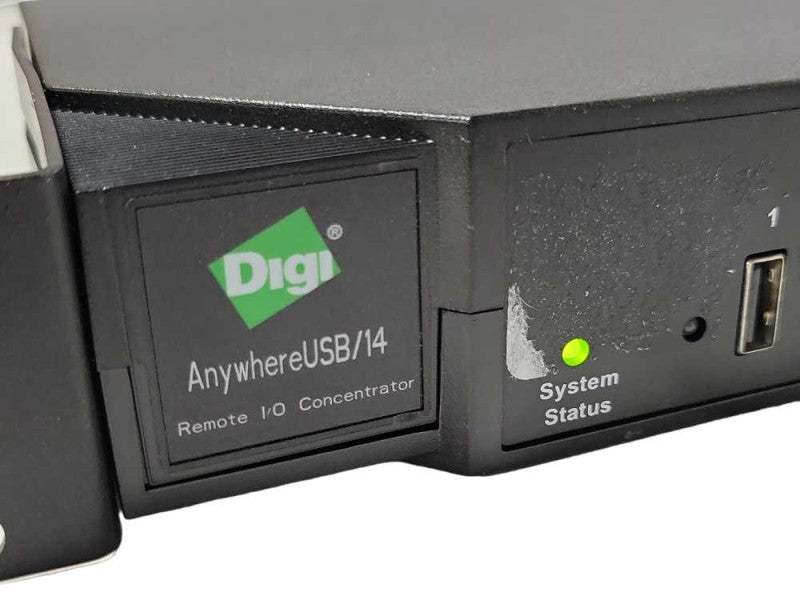 Digi Anywhere AW-USB-14 Hub 14 Port USB w/ Ethernet RJ45, READ _