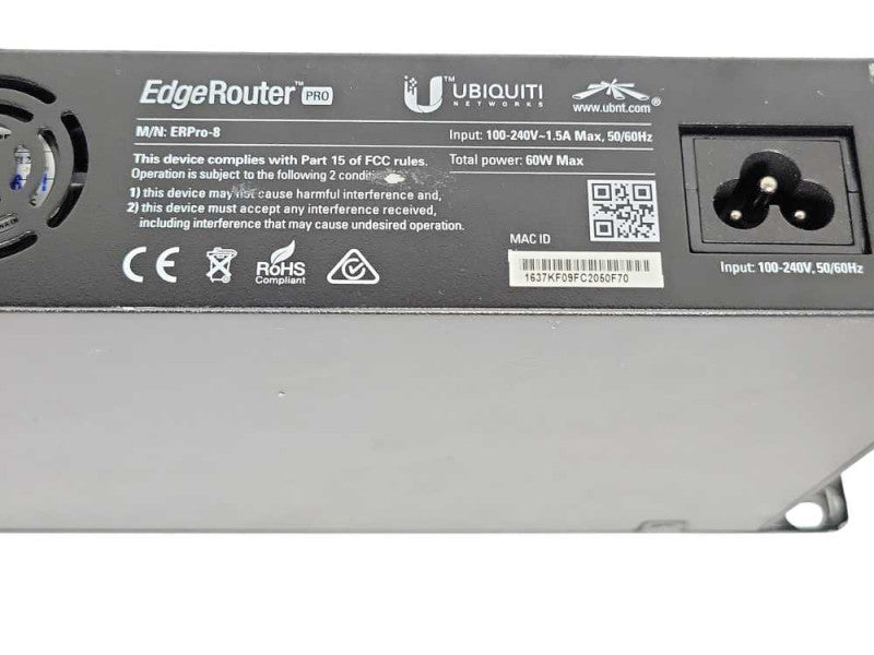 UBIQUITI EdgeRouter Pro ERPro-8 8-Port Router, READ _