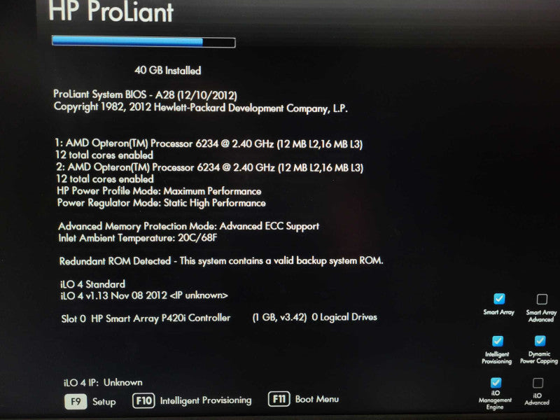 HP ProLiant DL385p Gen8 2x AMD Opteron 6234 @ 2.4GHz 40GB ECC DDR3 P420i 2.5\\" $