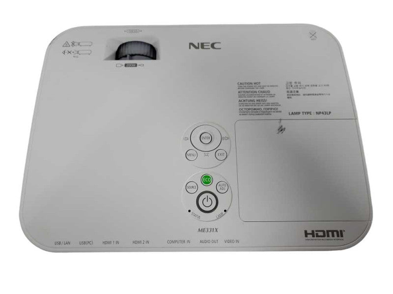NEC NP-ME331X 3300 Lumen HDMI VGA HD Projector - 1057 Hours !