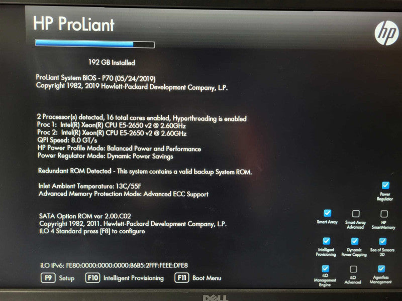 HP ProLiant DL380p Gen8 E5-2650 v2 @ 2.6GHz 192GB ECC DDR3 P420i 2.5\\" $