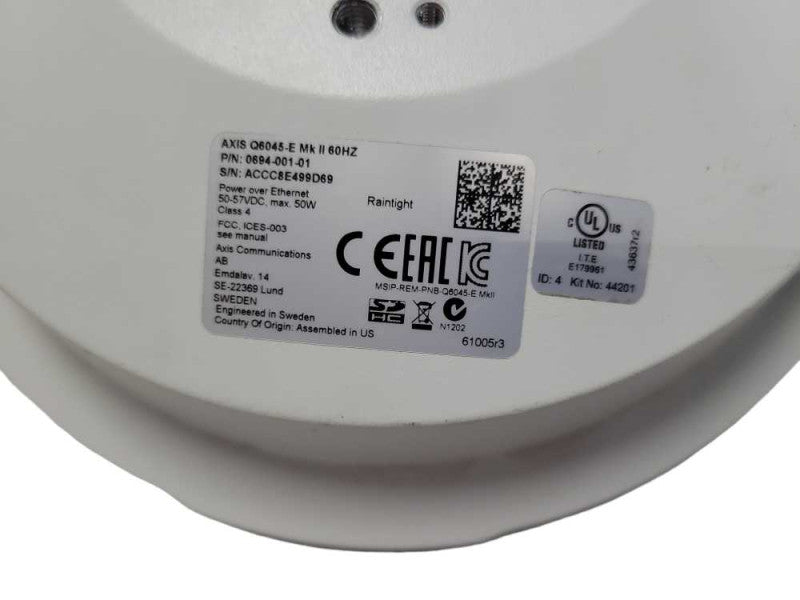 Axis Q6045-E Mk II 60Hz Dome Security Camera, 0694-001-01 _