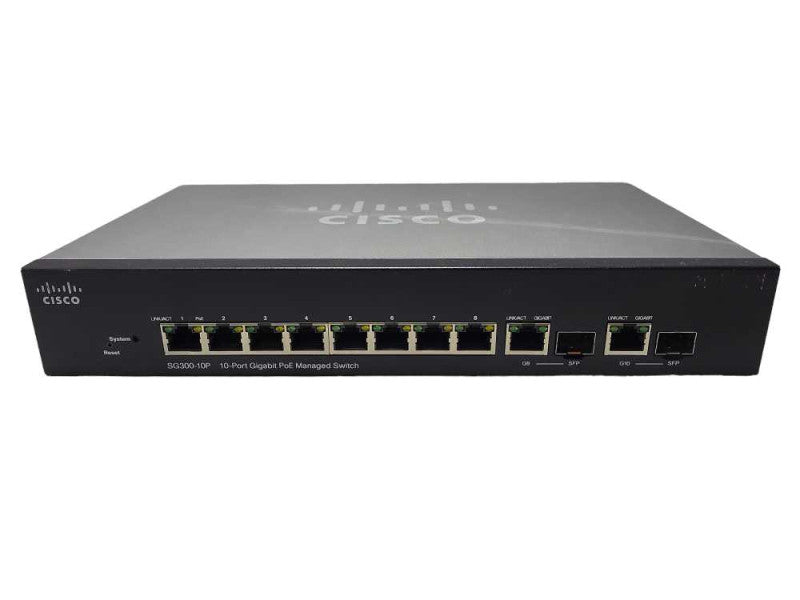 Cisco Systems SG300-10P 10-Port Gigabit PoE Managed switch $