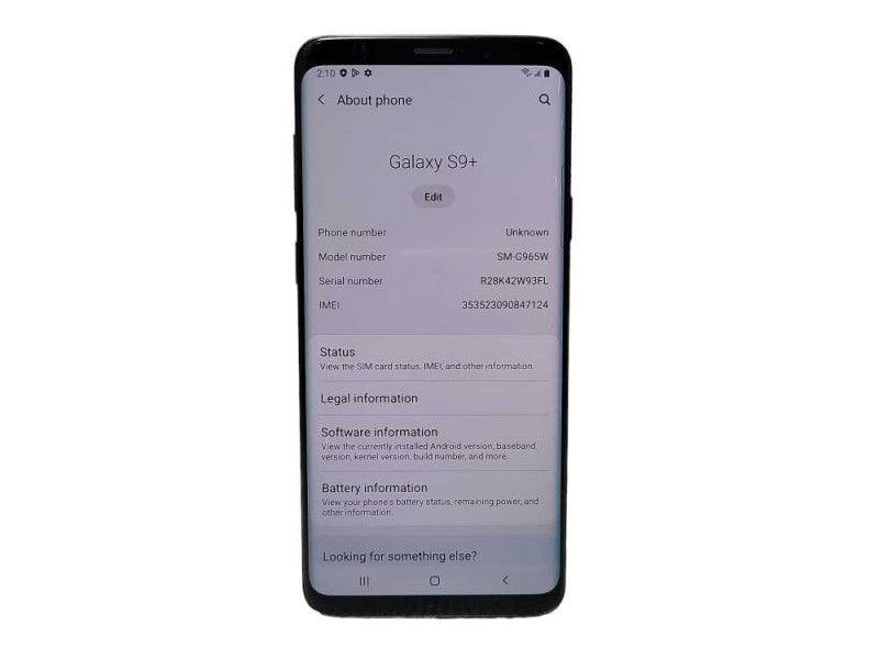 Samsung Galaxy S9+ 64GB (SM-G965W) - READ $
