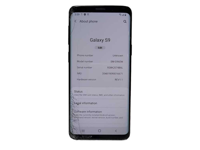 Samsung Galaxy S9 64GB (SM-G960W) - READ $
