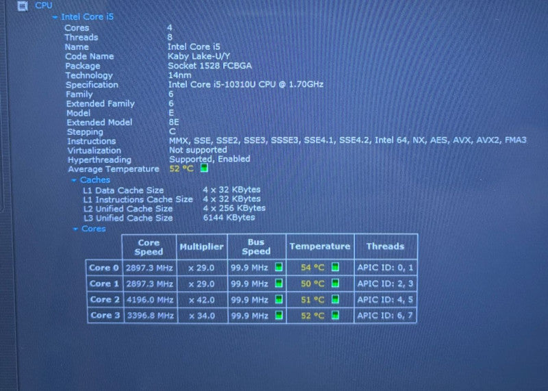 DELL LATITUDE 9510 TOUCH SCREEN Intel Core i5-10310@1.7GHz 16GB 512SSD READ!