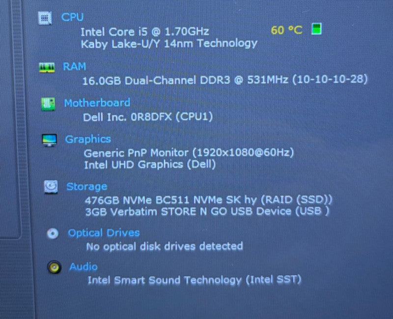 DELL LATITUDE 9510 TOUCH SCREEN Intel Core i5-10310@1.7GHz 16GB 512SSD READ!