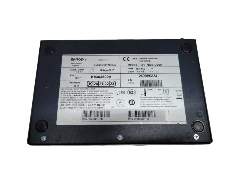 Barco Multi Media Terminal (NGS-D200) Encoder / Decoder %