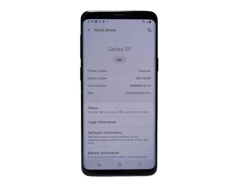 Samsung Galaxy S9 64GB (SM-G960W) - READ $