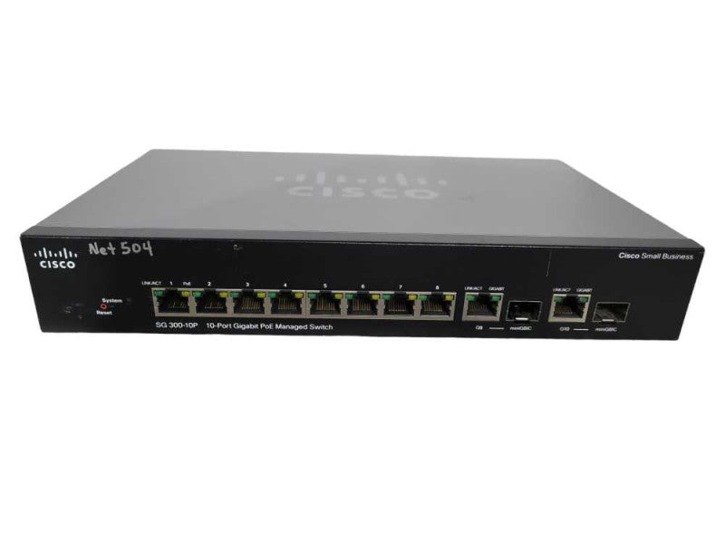 Cisco Systems SG300-10P 10-Port Gigabit PoE Managed switch !