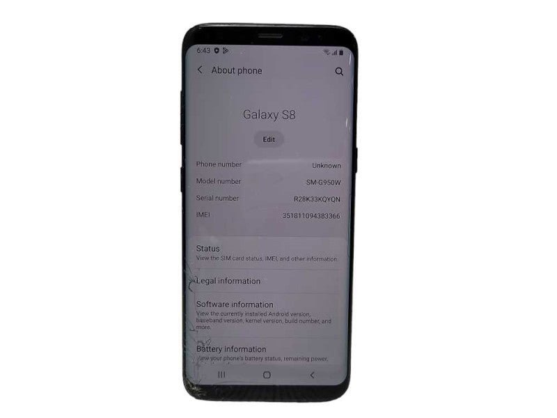 Samsung Galaxy S8 64GB (SM-G950W) - READ $