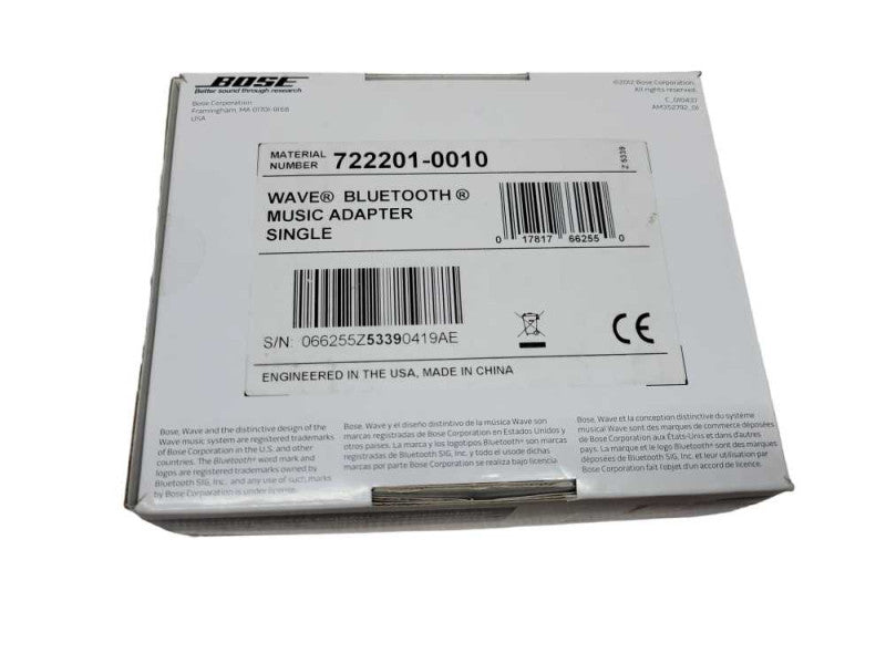 BOSE WAVE Bluetooth Adapter (OPEN BOX) Q%