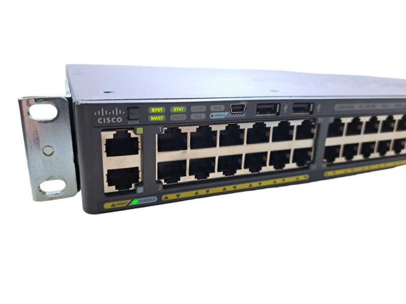 Cisco WS-C2960X-48FPS-L V07 | 48 Port Gigabit PoE+ 740W Switch | 4x SFP )