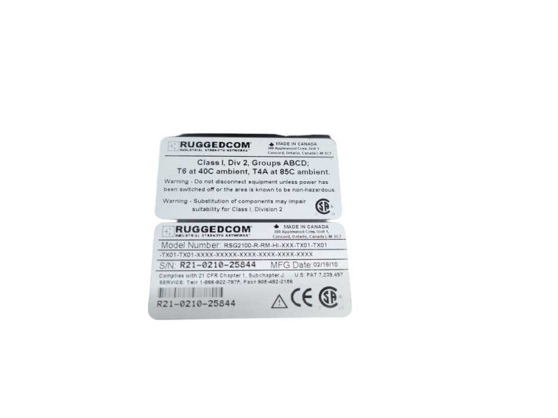 Siemens RuggedCom RSG2100-R-RM-HI Modular Fiber Optic Network  Switch %