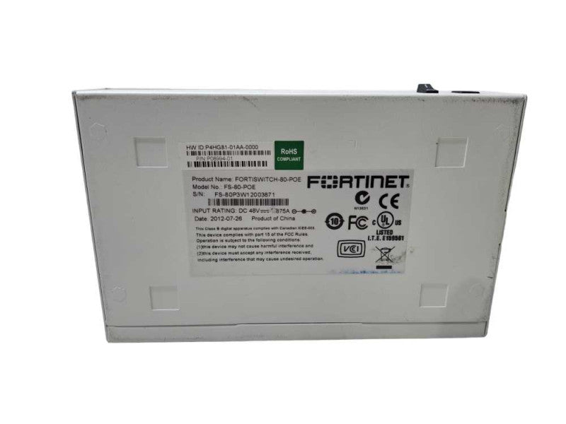 Fortinet FortiSwitch-80-POE | 8-Port Gigabit | 4 Port POE Compact Switch )