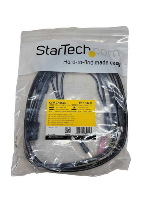 StarTech DP4N1USB6 6 ft 4-in-1 USB DisplayPort KVM Switch Cable - DisplayPort Q%