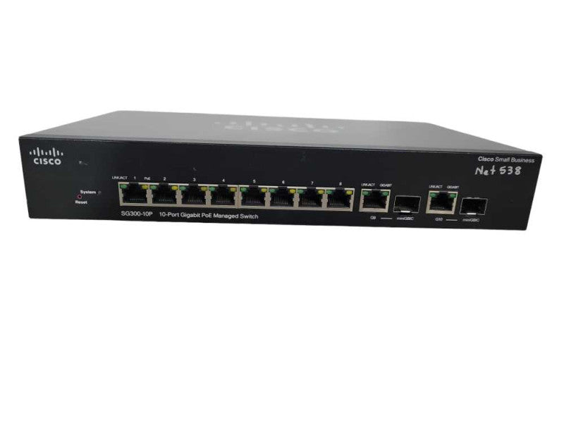 Cisco Systems SG300-10P 10-Port Gigabit PoE Managed switch !
