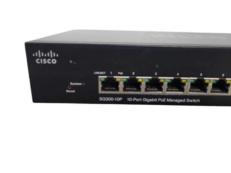 Cisco Systems SG300-10P 10-Port Gigabit PoE Managed switch !