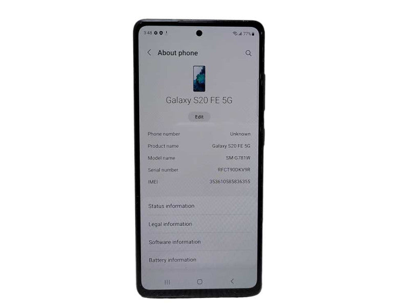 Samsung Galaxy S20 FE 5G 128GB (SM-G781W) - READ $