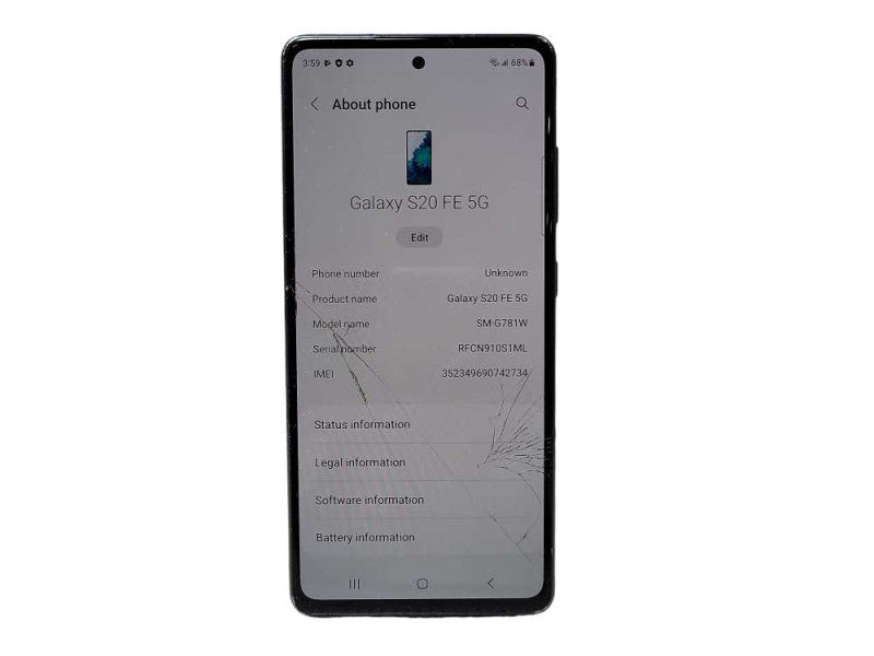 Samsung Galaxy S20 FE 5G 128GB (SM-G781W) - READ $
